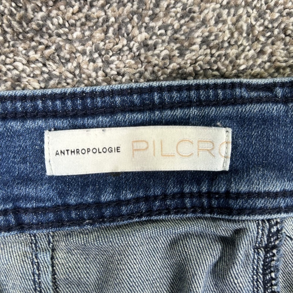 Anthropologie Pilcro Trouser Bootcut Jeans Womens 31 Medium Blue Wash Denim - Picture 4 of 13
